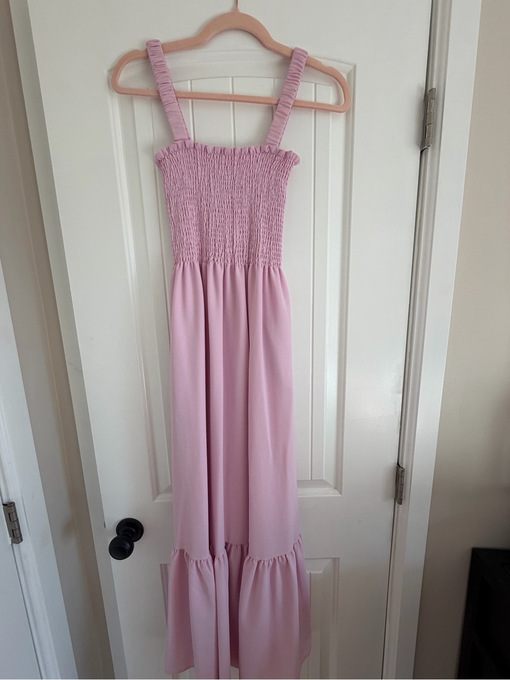 Hill House Home The Nap Dress Pink Smocked Maxi Dress XXS Cottagecore